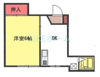 島五コーポ(2DK/3階)の間取り写真