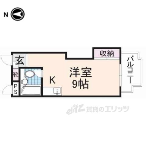 ハイムあかつき(ワンルーム/3階)の間取り写真