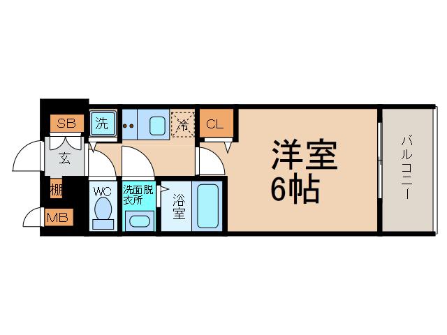 エスライズ新大阪フロント(1K/10階)の間取り写真