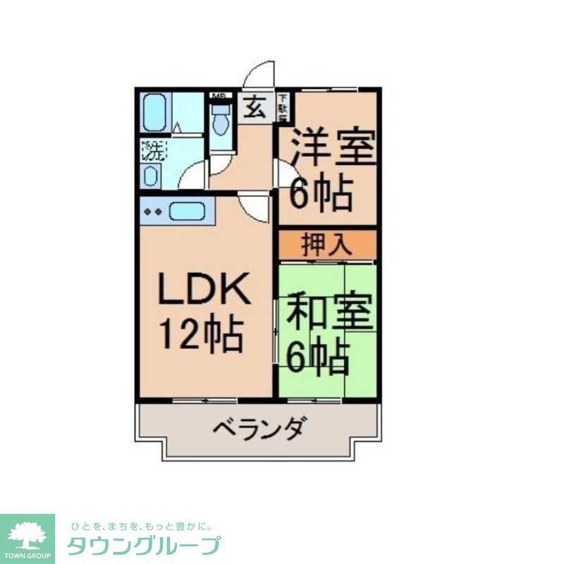 グレイス・コート(2LDK/1階)の間取り写真