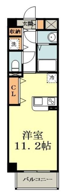 ビュークレスト小金井(ワンルーム/7階)の間取り写真