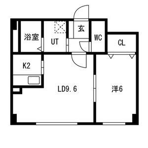  グランドティトンN32 (1LDK/4階)の間取り写真