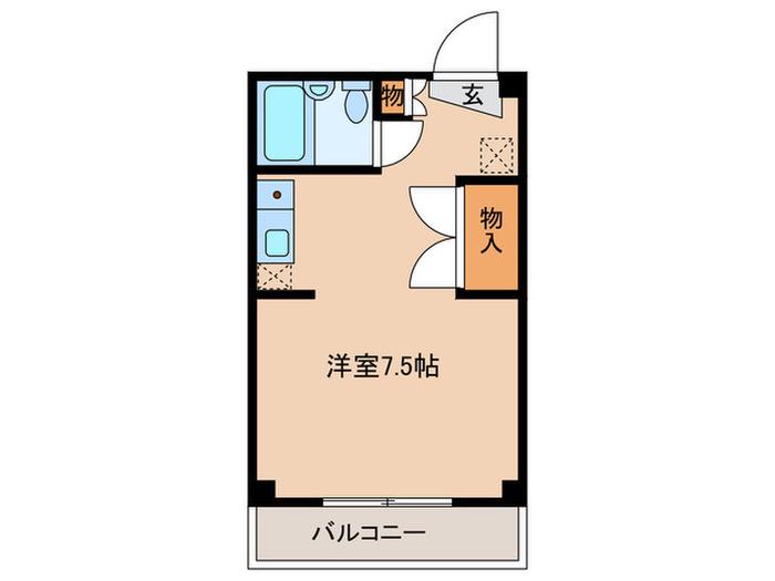 クローカス大船(ワンルーム/3階)の間取り写真