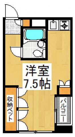 ルミエール(ワンルーム/3階)の間取り写真