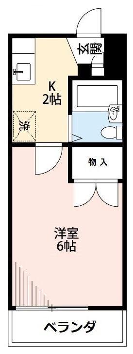 東京ベイクラブ(1K/2階)の間取り写真
