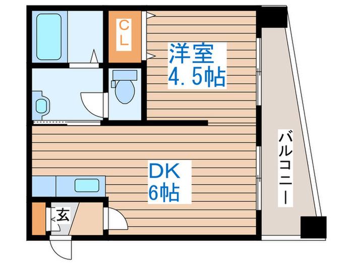 シティテラス南5条(1DK/4階)の間取り写真