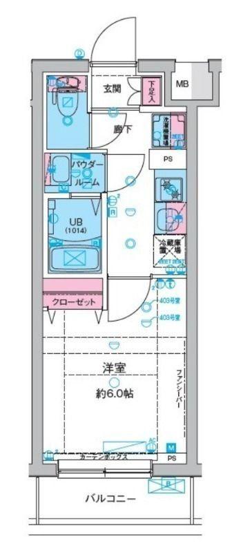 ジェノヴィア妙典(1K/1階)の間取り写真