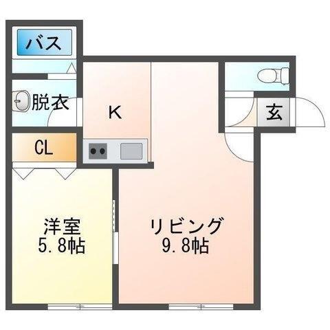 FIT G(1LDK/2階)の間取り写真