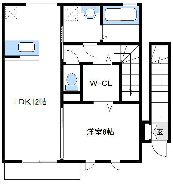 シャルム(1LDK/2階)の間取り写真