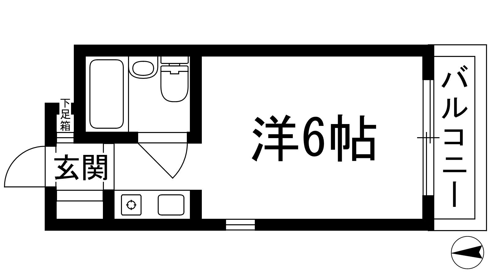 ダイドーメゾン甲東園(ワンルーム/4階)の間取り写真