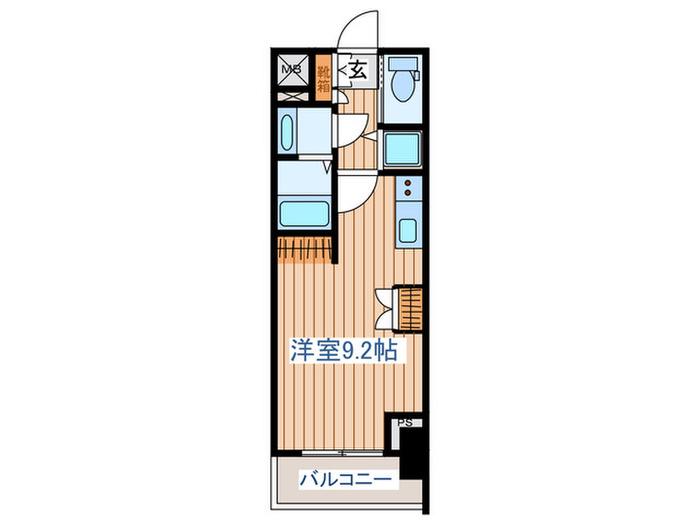 アルモニー勾当台公園(ワンルーム/6階)の間取り写真