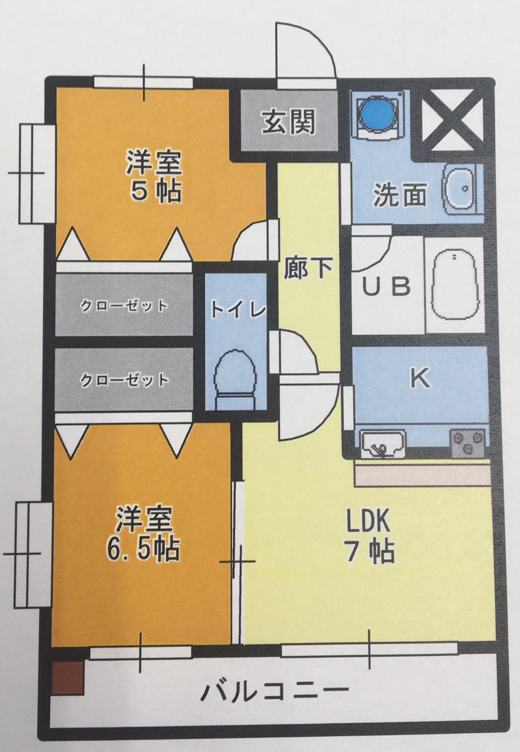 グランドパレスNS-77(2LDK/5階)の間取り写真