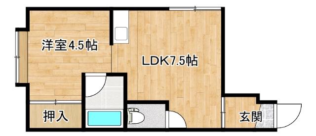 サンマルコ(1DK/1階)の間取り写真