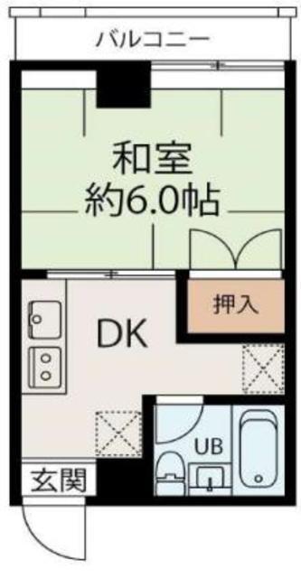 桂ビル(1K/4階)の間取り写真