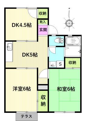 コーポ泉(3DK/1階)の間取り写真
