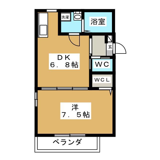 ポートヴィラ金沢文庫V(1DK/3階)の間取り写真