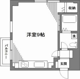 第2アベニューハウス(ワンルーム/5階)の間取り写真