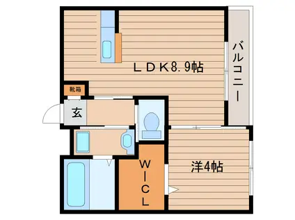 グレイス山手町(1LDK/1階)の間取り写真
