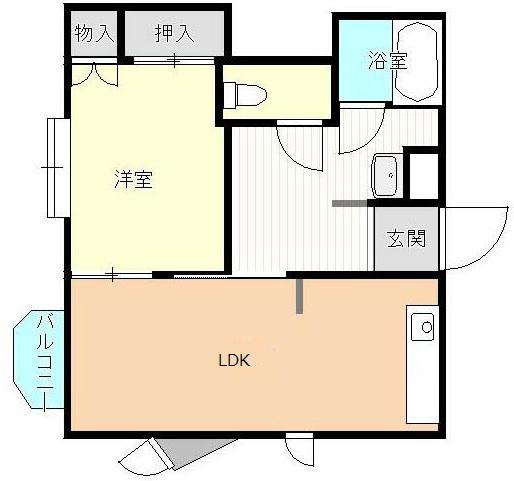 ブランシャトー(1LDK/3階)の間取り写真