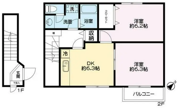 ウエストヒルズSHONAN 2階階 間取り