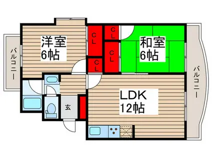 並木ハイツ(2LDK/2階)の間取り写真