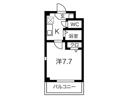 メゾンボー隅田II(1K/3階)の間取り写真