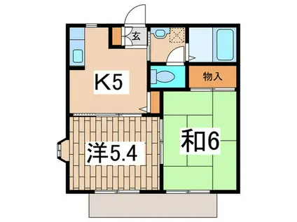 アネックス黒澤(2K/1階)の間取り写真
