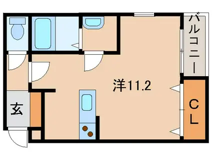 クラウンハイツ和歌浦東II(ワンルーム/1階)の間取り写真