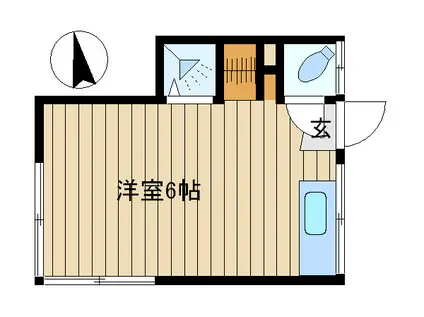 長崎ハウス(ワンルーム/2階)の間取り写真