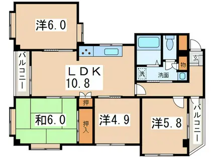 レガール湘南(4LDK/4階)の間取り写真