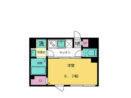 PRATIQUE YOYOGI(1K/1階)の間取り写真