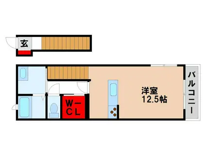 シャーメゾンタウン筑紫C棟(ワンルーム/2階)の間取り写真