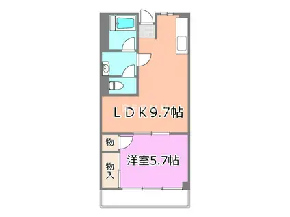 豊和都マンション(1LDK/7階)の間取り写真