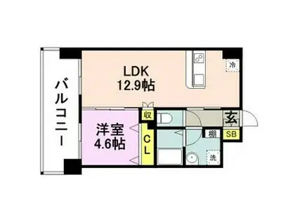 SHO STYLE HAKATAショースタイルハカタ(1LDK/5階)の間取り写真