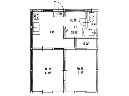フォーブル戸田井(2DK/2階)の間取り写真