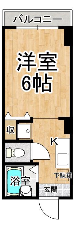 レジデンスマーズ(ワンルーム/3階)の間取り写真