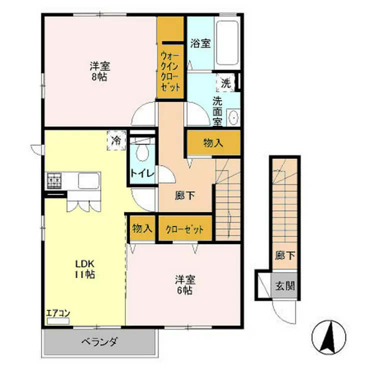 シャルメゾンA棟 2階階 間取り