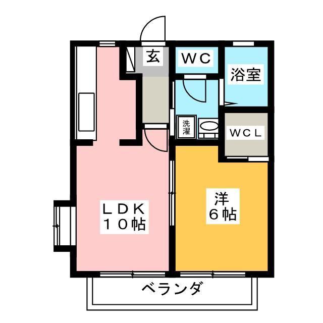 メーア茅ヶ崎(1LDK/1階)の間取り写真