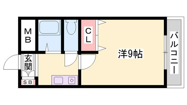 フロンティア21(1K/3階)の間取り写真