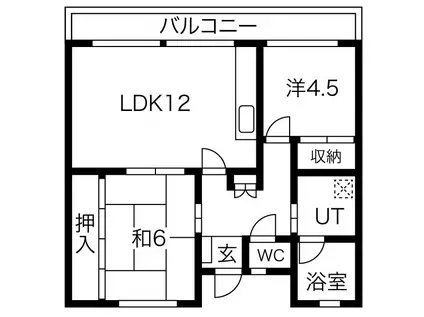 井上マンション(2LDK/5階)の間取り写真
