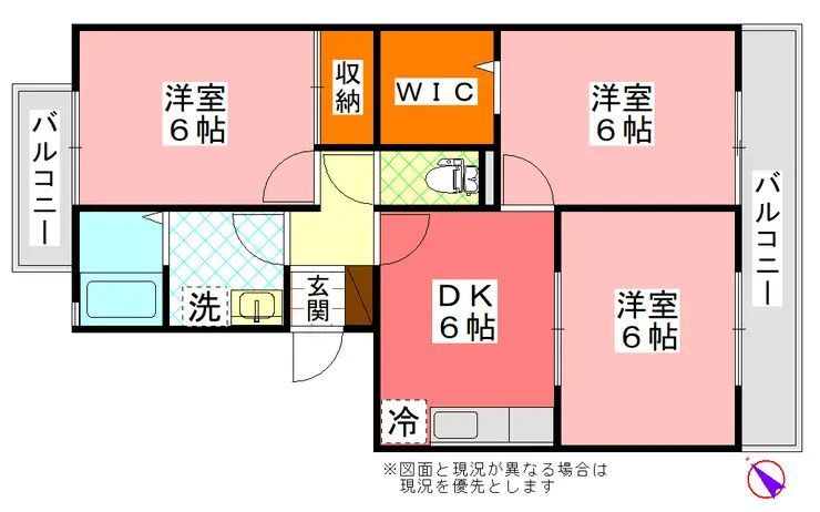 ハイツ128 3階階 間取り