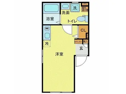 KOUSOU秋葉原(ワンルーム/4階)の間取り写真