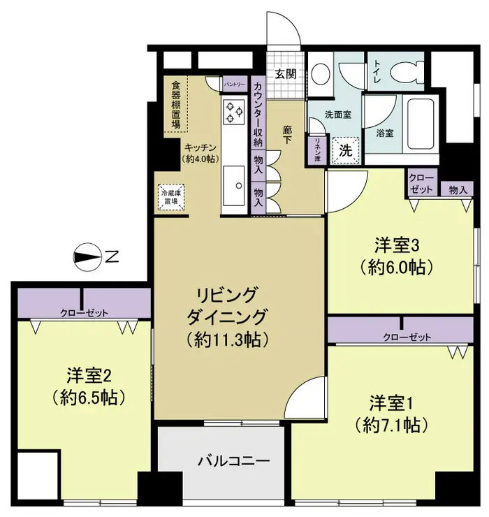 高輪グランドパームス 5階階 間取り