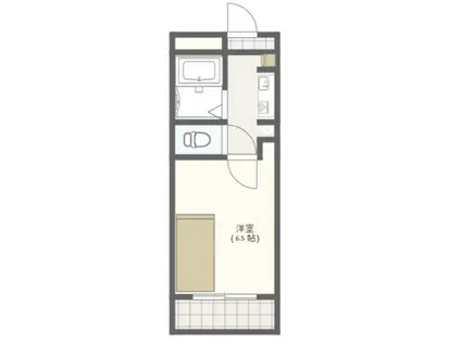 シティーハイムM(1K/2階)の間取り写真