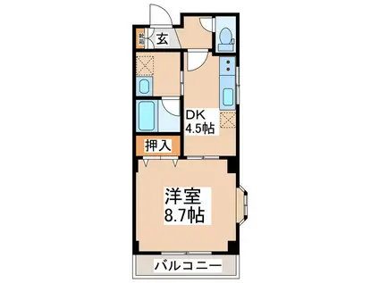 リージェントII(1DK/1階)の間取り写真