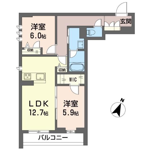 コード湘南(2LDK/1階)の間取り写真