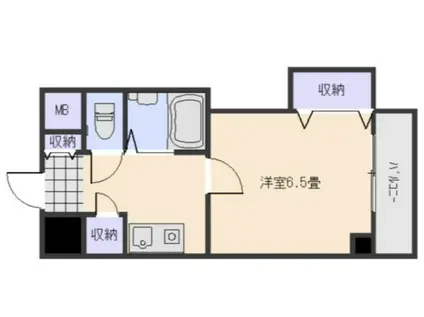 ハイレックスII(1K/3階)の間取り写真