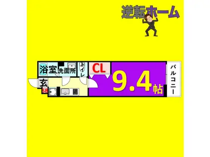 リブリ・アルコバレーノ(1K/2階)の間取り写真