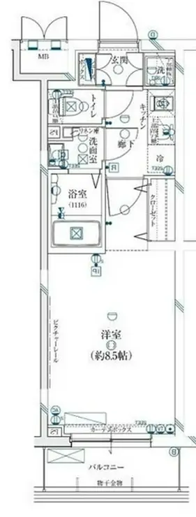 ガリシア新宿余丁町 2階階 間取り
