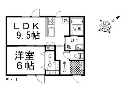 MKH48(1LDK/2階)の間取り写真